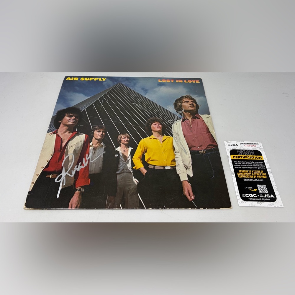 Air Supply signed Lost In Love Album JSA COA